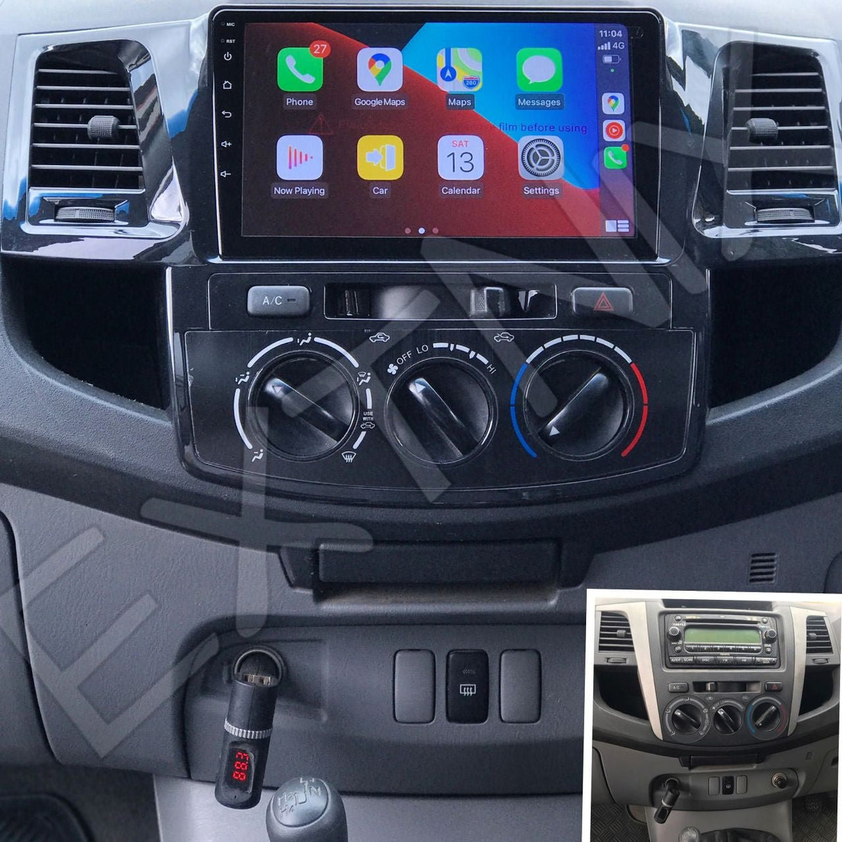 Premium Wireless Apple Carplay Head unit Upgrade to suit Toyota Hilux N70 | Extnix - EXTNIX