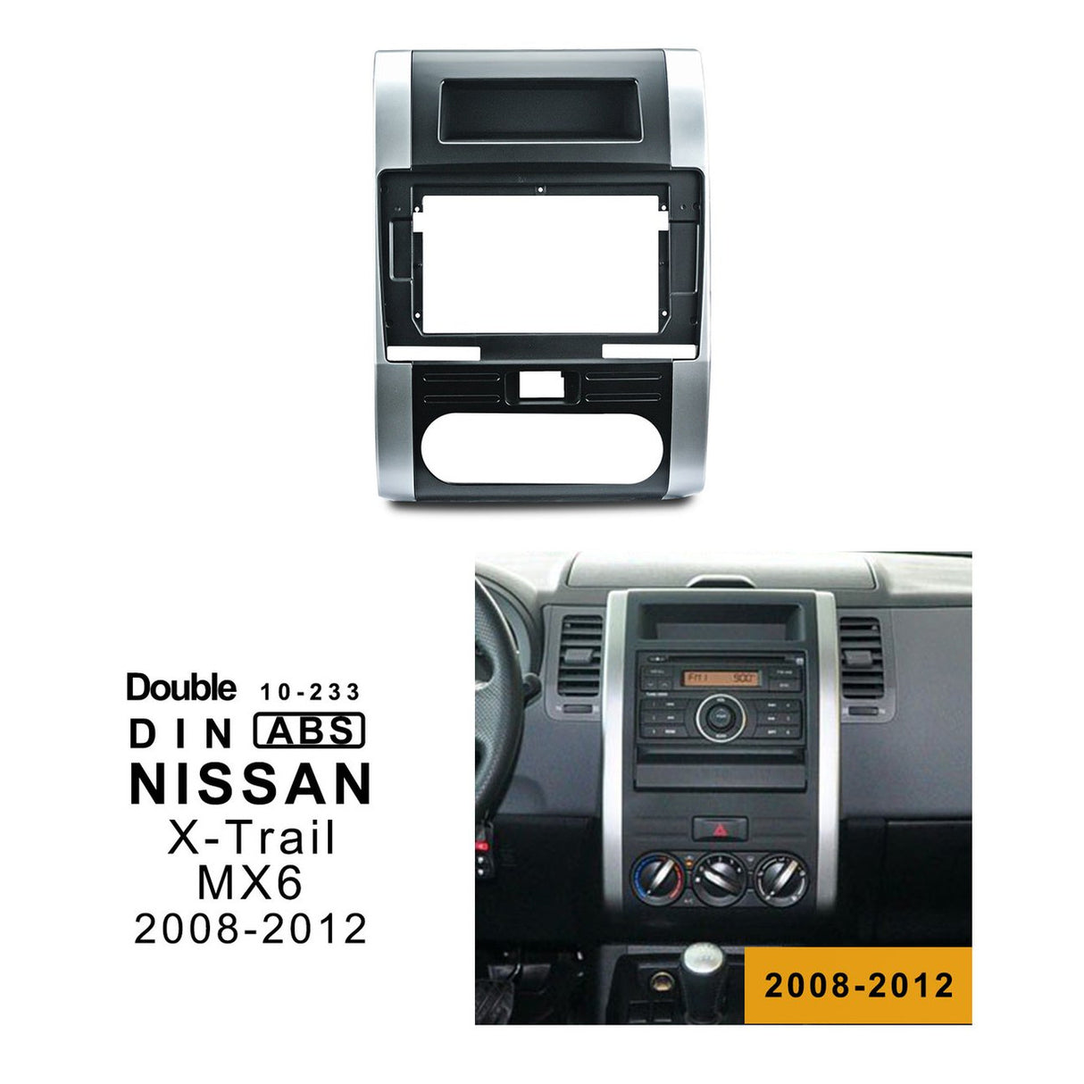 EXTNIX Nissan X-Trail 2008-2012 Frame Fascia for 10.1 Inch Android Screen